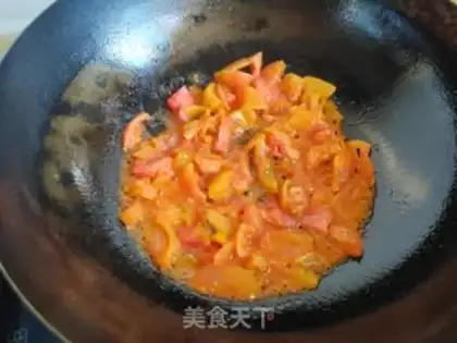 Make Tomato beef fried eggs step 6