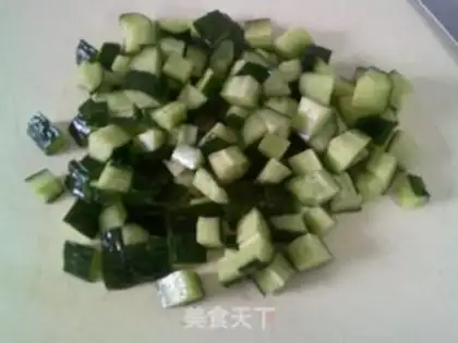 Make Chicken chest fried cucumber step 1