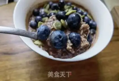 Make Coco blueberry oatmeal bowl step 7