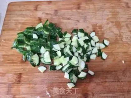 Make cucumber shrimp step 2