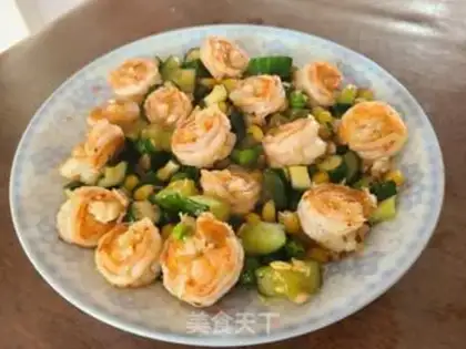 Make cucumber shrimp step 6