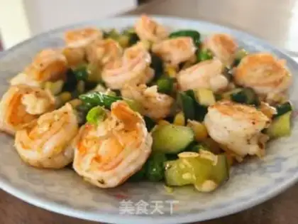 Make cucumber shrimp step 7