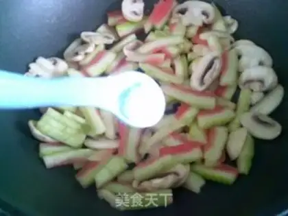 Make Mushroom fried watermelon peel step 6