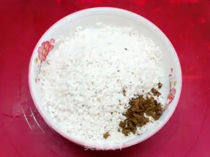 Make The green pepper peas and the meat step 5