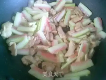 Make Watermelon peeled chicken chest step 12