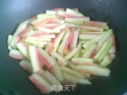 Make Shrimp board and watermelon peel step 8
