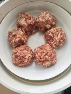 Make Steam pork balls step 3