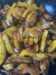 Make Hot chicken fin shrimp step 18