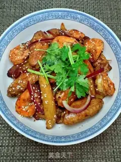 Make Hot chicken fin shrimp step 20