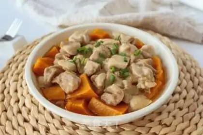 Make Pumpkin steamed chicken leg meat step 6