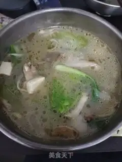 Make Mushroom tofu pork soup step 9