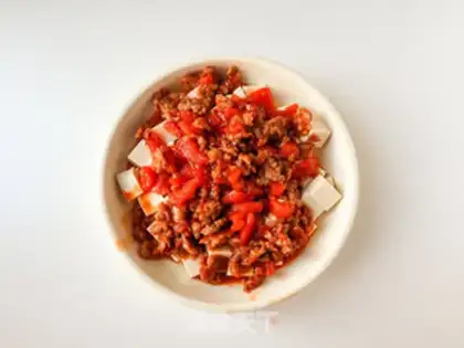 Make Tomato beef tofu step 4