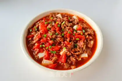 Make Tomato beef tofu step 5