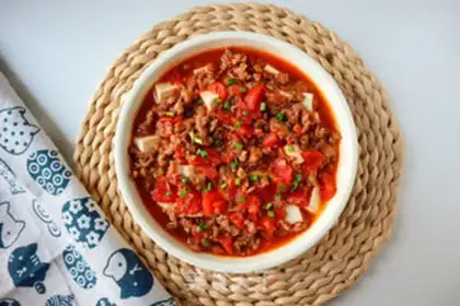 Make Tomato beef tofu step 7