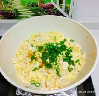 Make Fried eggs, tofu step 5