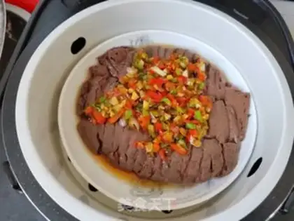 Make Spicy duck blood step 4