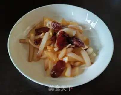 Make Onion fried sausage step 5