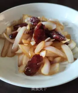 Make Onion fried sausage step 6