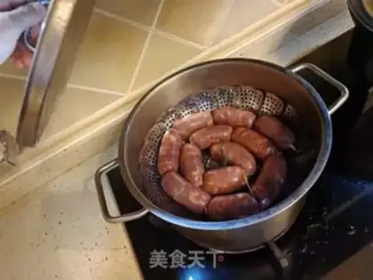 Make Pure pork sausage, corn cheese, pork sausage step 9