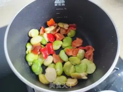 Make Cream pepper beans for eggs step 3