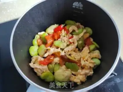 Make Cream pepper beans for eggs step 4