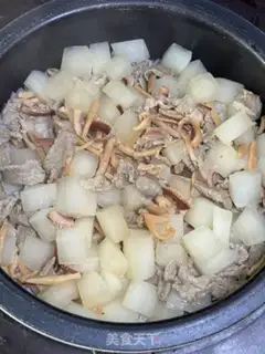 Make White radish dry squid rice step 12