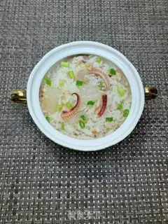 Make White radish dry squid rice step 15