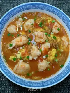 Make Tomato eggs and shrimp step 13