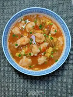 Make Tomato eggs and shrimp step 15