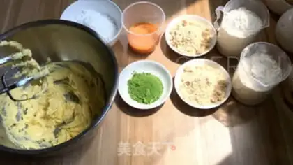 Make Tea marble cookies step 1