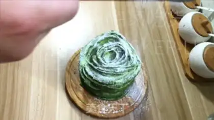 Make Tea rose rolls step 23