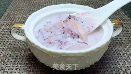 Make Black rice stewed fish glue step 8