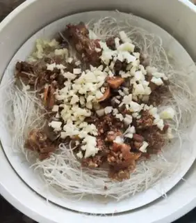 Make A meat sauce taro fan step 5