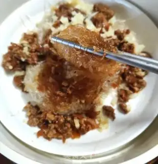 Make A meat sauce taro fan step 7