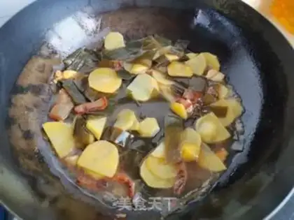 Make Sea belts burning potatoes step 6