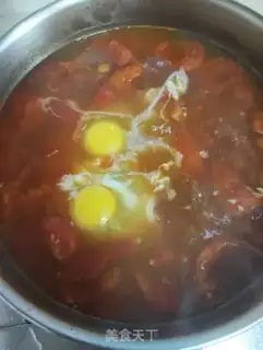 Make Tomato egg soup step 2