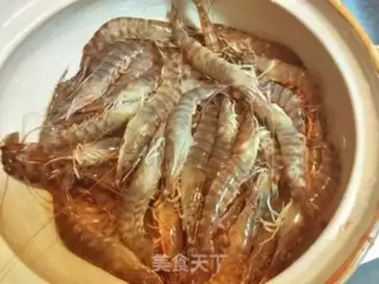 Make Lemon pickled prawn step 1