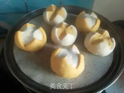 Make Double-coloured buns step 9