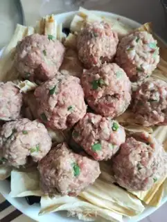 Make Steak bamboo and veal balls step 9