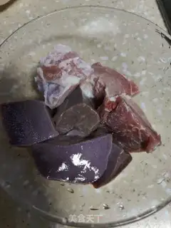 Make Salt and pork liver step 1