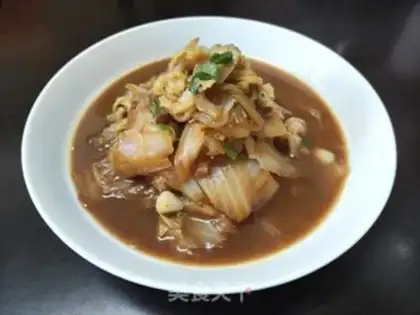 Make The sauce hand tore the cabbage step 6
