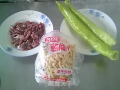 Make Green peppers, thin silk, a thousand silks step 0