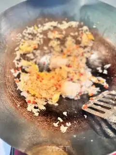 Make Scrambled egg fried rice step 3