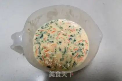 Make Egg and veggie pancakes step 2