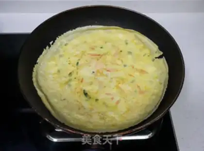 Make Egg and veggie pancakes step 4