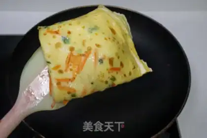 Make Egg and veggie pancakes step 5