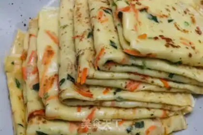 Make Egg and veggie pancakes step 7