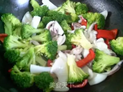 Make Squids fire broccoli step 13