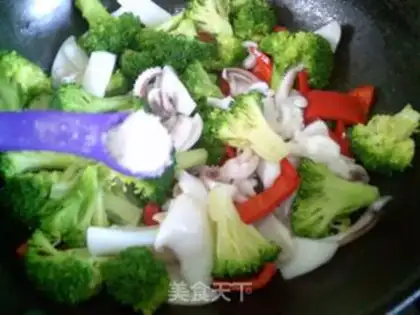 Make Squids fire broccoli step 14