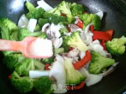 Make Squids fire broccoli step 15